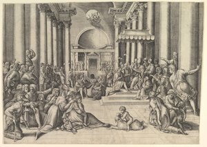 Constantine Presenting the City of Rome to the Holy See by Battista Franco Veneziano