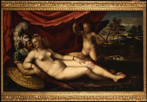 Venus, Mars and Cupid by Battista dellAngelo del Moro