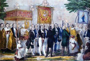 Procession of the Confrerie du Tres Saint Sacrament, Early 19th Century