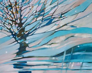 Abstract Winter Tree by Beata Brząkalik-Gburek