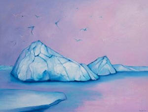 Purple Iceberg Landscape by Beata Brząkalik-Gburek