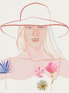 Serene Woman Summer Hat