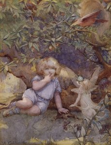 Little Girl with Fairies