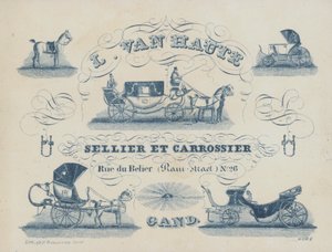Advertisement for L van Haute, Saddler and Coachbuilder, Ghent, Belgium