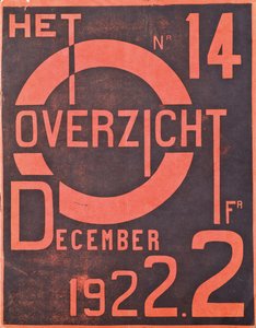 Cover for the December 1922 issue of the magazine Het Overzicht by Belgian School