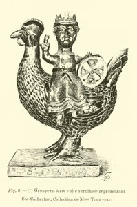 Glazed terracotta figure representing St Catherine by Belgian School
