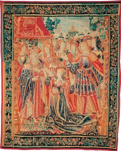 Trojan War: Cassandra Seeking Forgiveness from Paris Intervenes with Her Father Priam, King of Troy by Belgian School