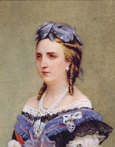 Portrait of Charlotte of Saxe-Cobourg-Gotha Princess of Belgium and Empress of Mexico (detail)