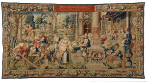 Tapestry, Story of Laban, Jacob and Rachel, Genesis XXIX, Made in Brussels, Belgium, c.1530