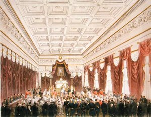 The Marriage of Maximilian of Hapsburg-Lorraine and Charlotte Saxe-Cobourg-Gotha at the Chateau de Bruxelles on 21st July 1857