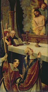 The Mass of St Gregory by Belgian School