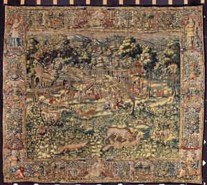 The Hunting Tapestry of the Manufactures of Brussels, 16th Century, Genoa, Musei di Strada Nuova by Belgian School