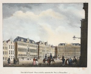 View of the Grand Place and the King