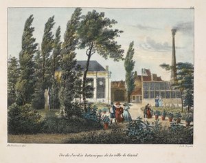 Vue du Jardin Botanique de la Ville de Gand by Belgian School