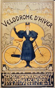 Winter Cycle Racing Track, International Exhibition of Velocipede Sports Brussels, 2-10 February 1895 by Belgian School