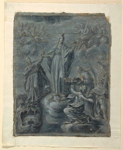 Recto: Coronation of the Virgin, ca. 1630