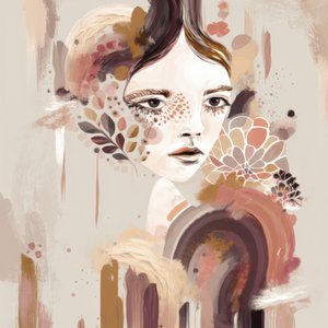 Abstract Floral Woman