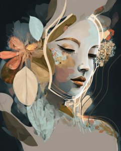 Dreamy Botanical Portrait