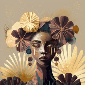 Floral Gold Goddess