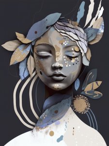 Serene Botanical Portrait
