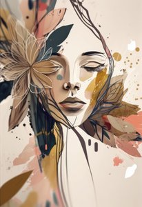 Serene Floral Portrait