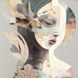 Serene Floral Portrait