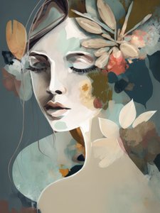 Serene Floral Woman
