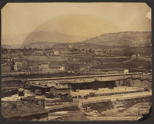 View of St. Etienne Looking East Toward the Train Station by Belotti