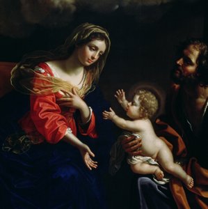 The Holy Family (detail) by Benedetto the Younger Gennari