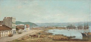 Port of the Consulate in Santos, SP, 1887 by Benedito Calixto
