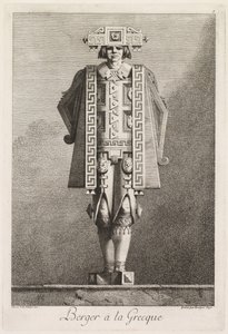 Masquerade in the Greek Style: Shepherd in the Greek Style (Plate 5) by Benigno Bossi
