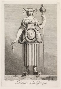 Masquerade in the Greek Style: Shepherdess in the Greek Style (Plate 4) by Benigno Bossi