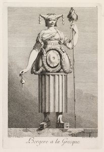 Mascarade à la Grecque: Bergère à la Grecque Plate 4, 1771 by Benigno Bossi