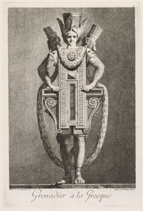 Mascarade à la Grecque: Grenadier à la Grecque Plate 3 by Benigno Bossi