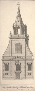 The Parish Church of St. Edmund the King in Lombard Street by Benjamin Cole