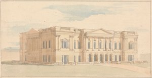 York House, London: Perspective View of the West Front by Benjamin Dean Wyatt