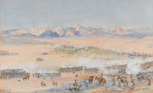 Advance of the 9th and 10th Sudanese Battalions of the Egyptian Army at the Battle of Toski, 3 August 1889 by Benjamin Donisthorpe Alsop Donne