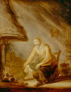 Woman before a Fire