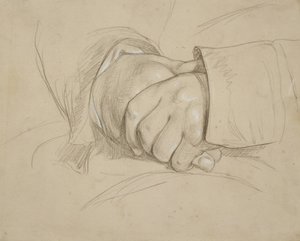 Clasped Hands, said to be those of the Poet William Wordsworth