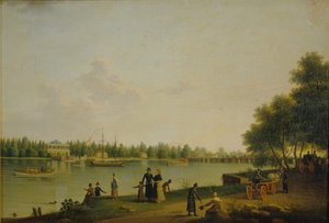View of the Dacha of Prince Stroganov Near Saint Petersburg by Benjamin Paterssen
