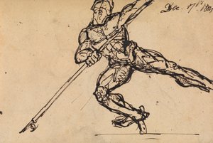 Figure Study of a Nude Male with a Spear