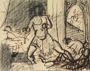 Study of Figures in a Dramatic Scene
