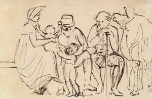 Study of Seated Figures by Benjamin Robert Haydon