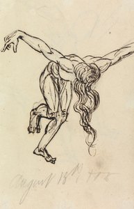 Study of a Nude, Leaning Forward, with Arms Extended Out by Benjamin Robert Haydon