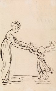 Study of a Woman and Child Playing by Benjamin Robert Haydon