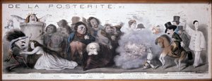 The great road to posterity: representation of tragedy and comedy (Dorval, etc...) - Lithography by Benjamin Roubaud, Maison de Balzac, Paris