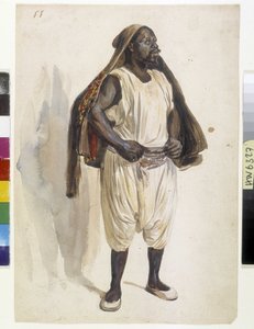 Orientalists: Representation of a Biskry, Porter in Algiers by Benjamin Roubaud