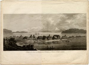 View of the Town and Harbour of Petropavlovsk-Kamchatsky from the Voyage to the Pacific Ocean