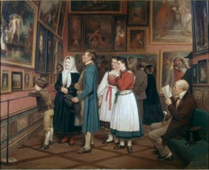 Peasants in the Museum by Benjamin Vautier