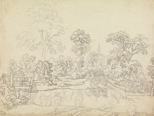 A Ford at Wrentham, Suffolk by Benjamin West
